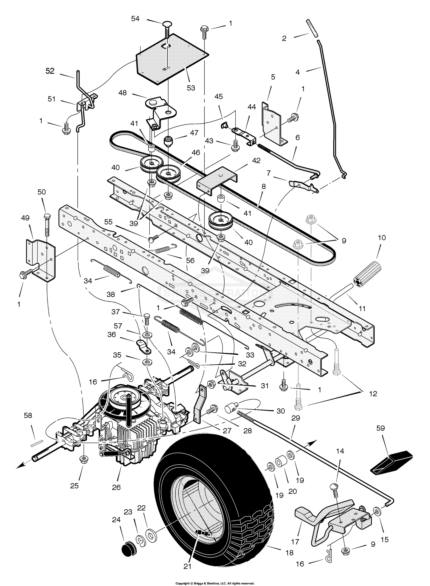 Murray riding best sale mower parking brake