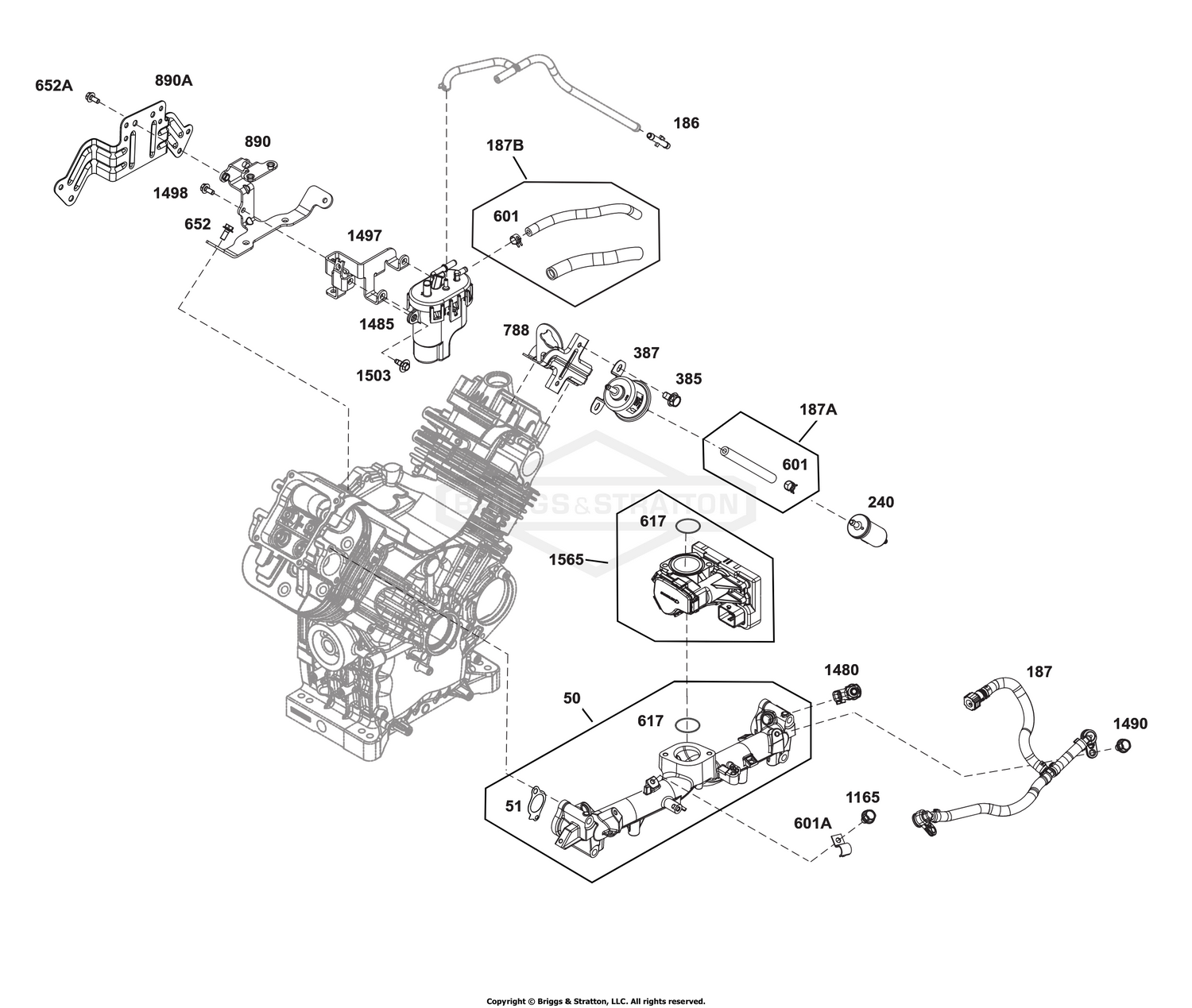 Throttle Body and Fuel Supply Group