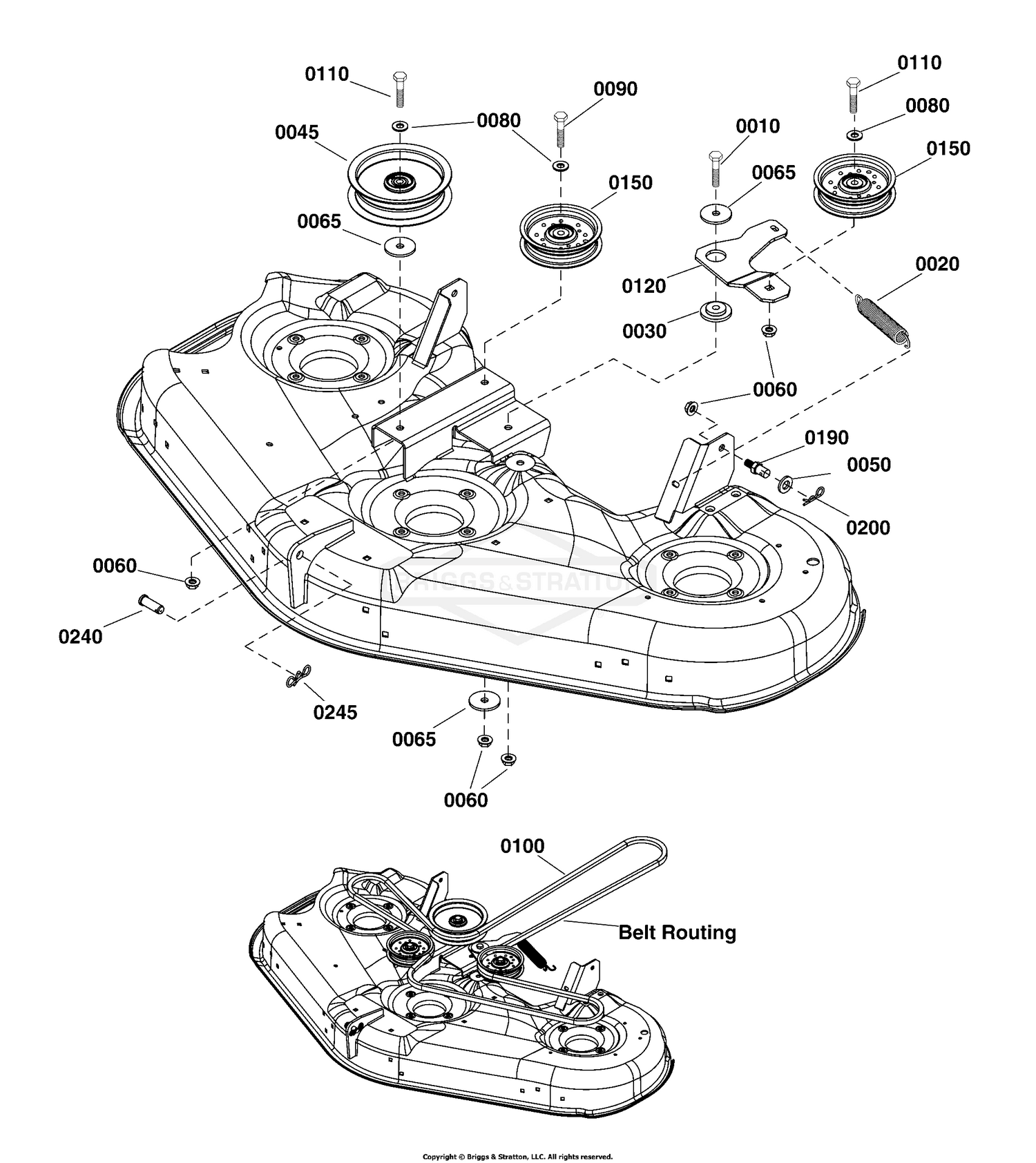 46" Mower Deck - Clutch & Support Group