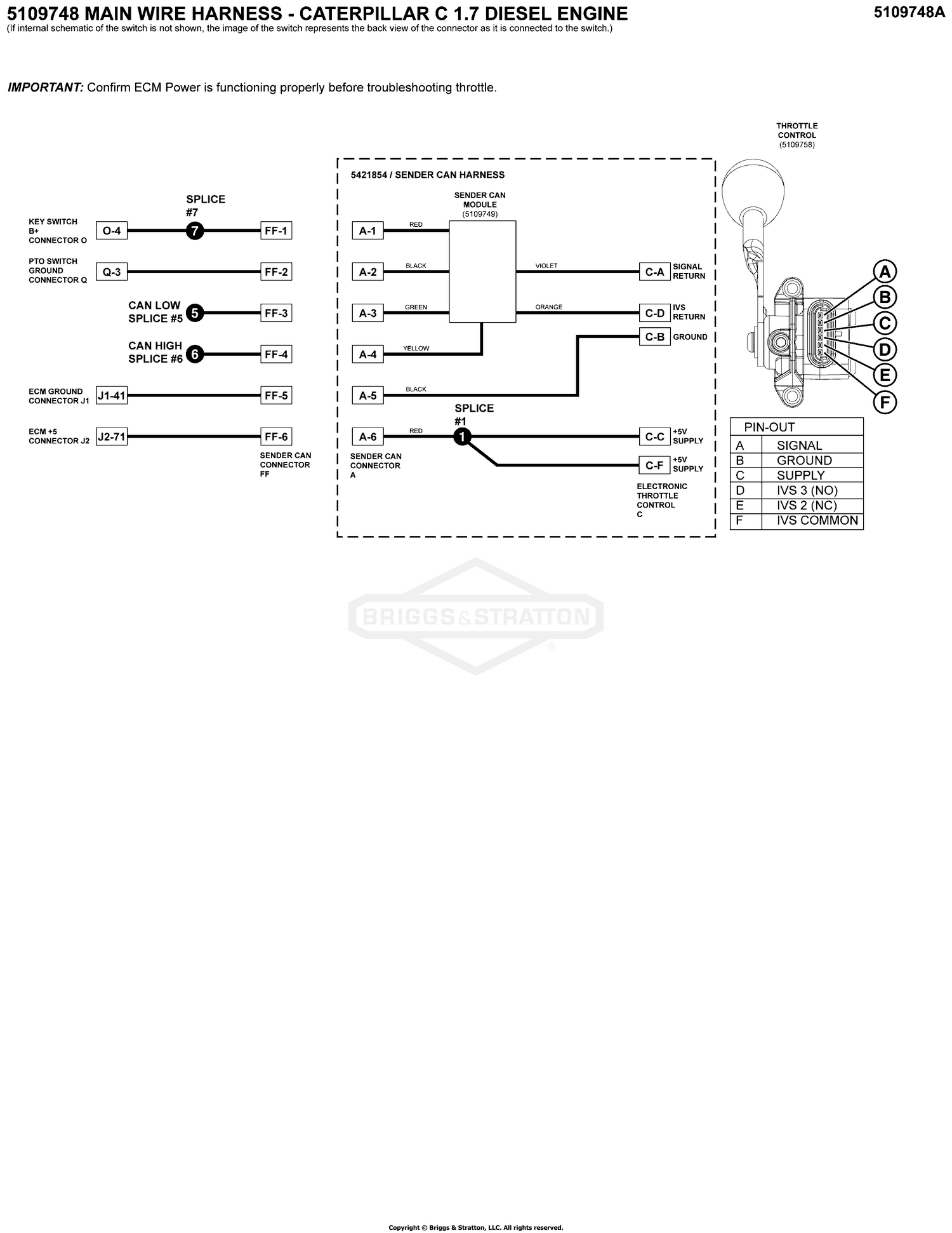 Electrical Schematic - Electronic Throttle Circuit