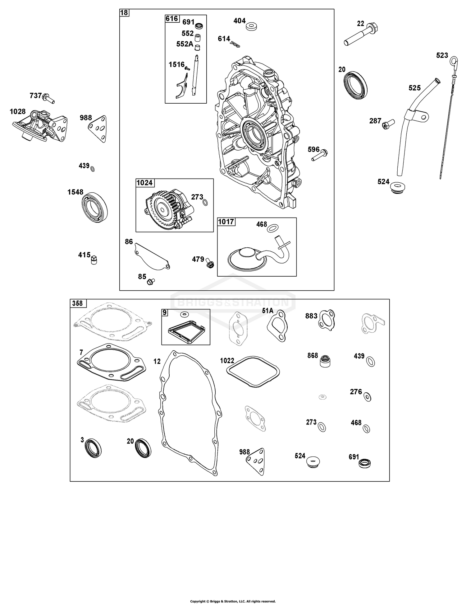 Crankcase Cover/Sump Group