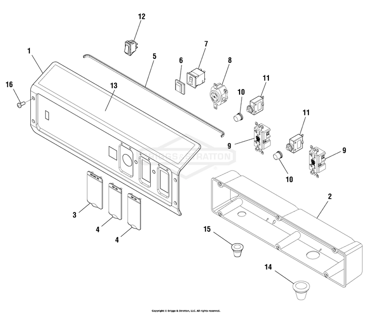 03068100 Briggs and Stratton Generator 5,000 Watt PartsWarehouse