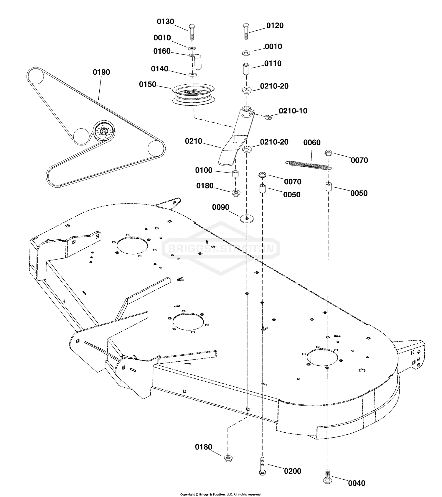 48" (122cm) Mower Deck - Clutch & Support Group