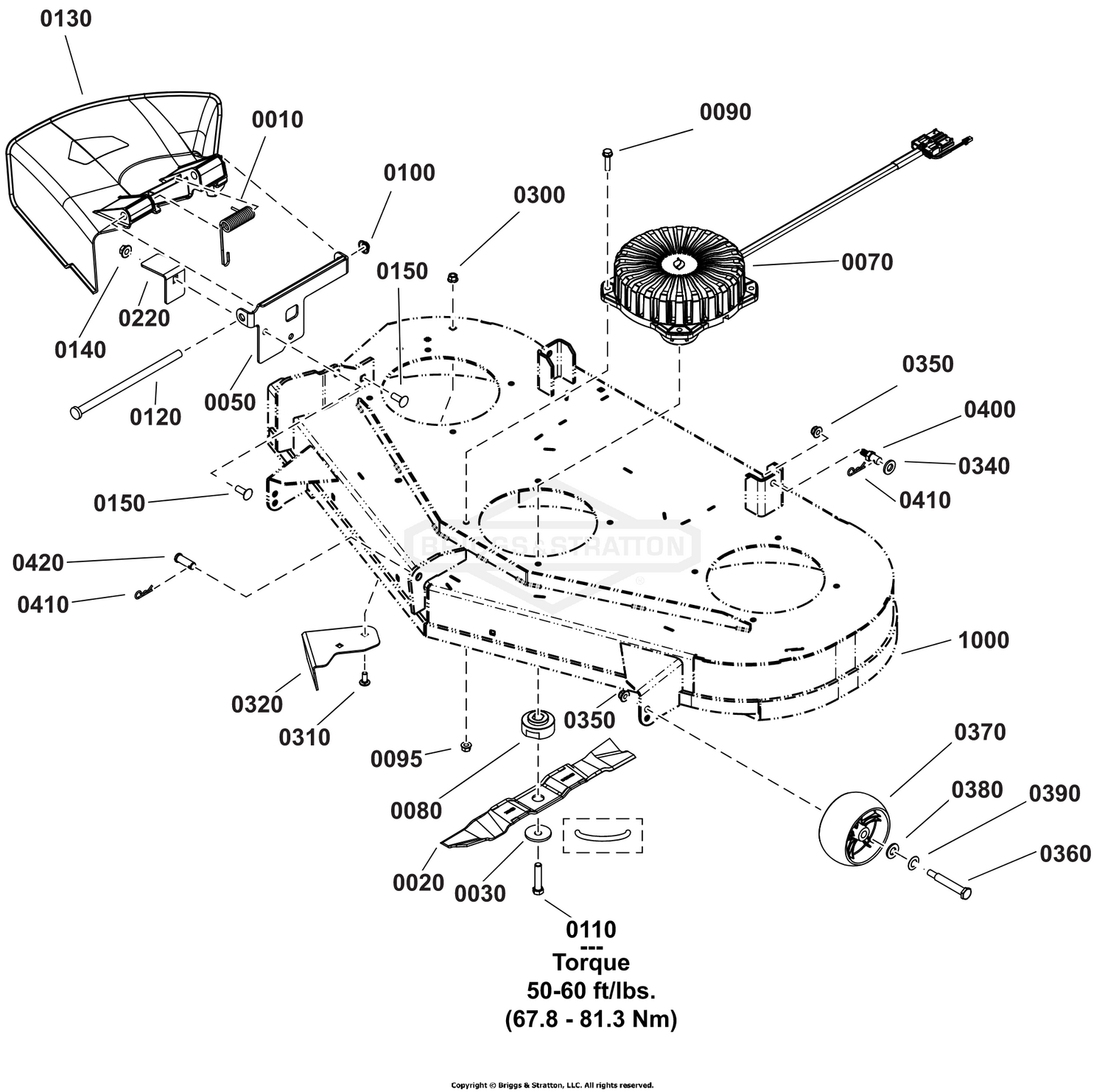 48" Mower Deck - Housing, Arbors & Blades Group