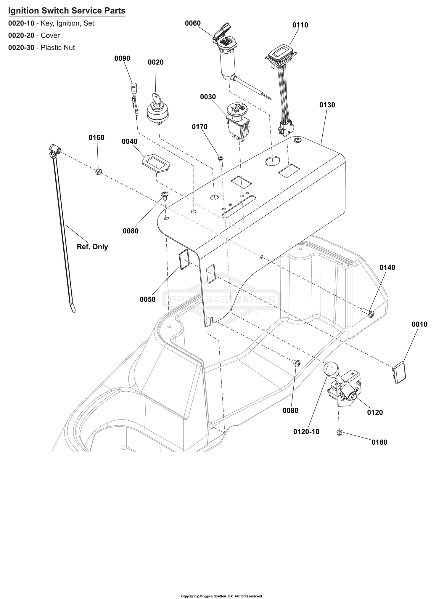Instrument Control Panel Group - Fuel Injected Models with Electronic Throttle Control Lever