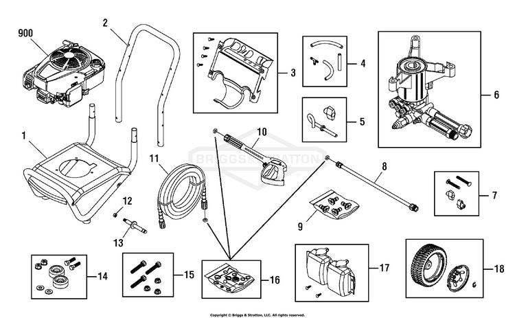 Briggs & Stratton 020468-0 - 2,700 PSI PowerBoss - PartsWarehouse