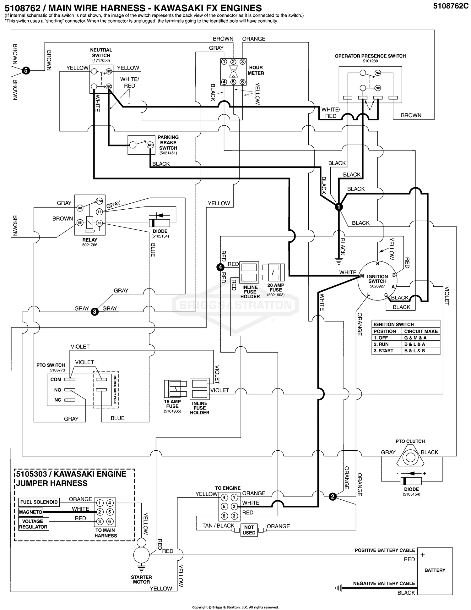 Electrical Schematic - Ignition Grounding Circuit/Operator Presence