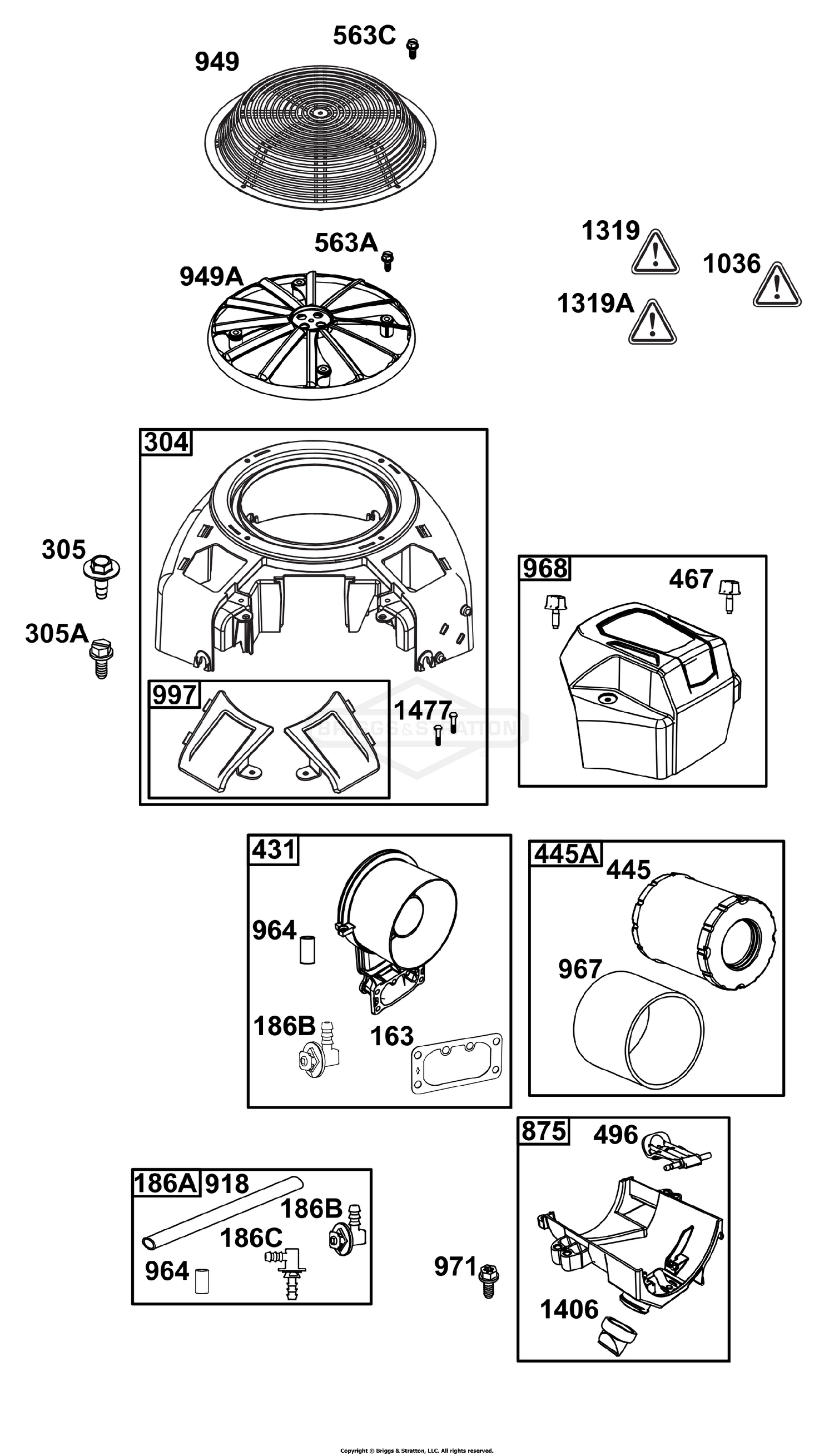 Blower Housing and Air Cleaner Group