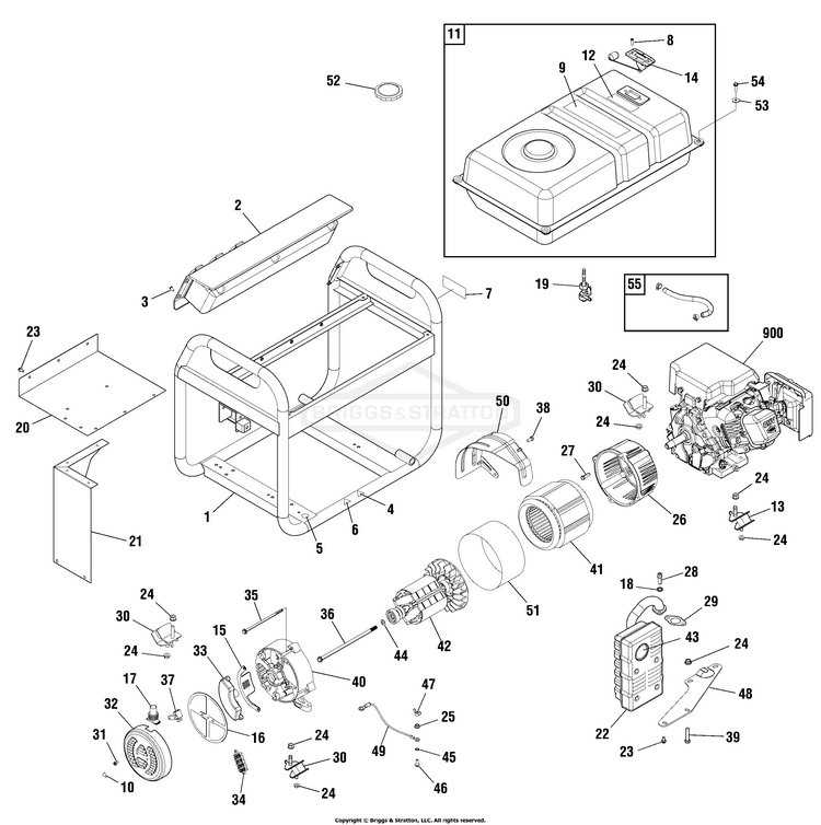 030639-00 Briggs and Stratton Generator 3,500 Watt - PartsWarehouse