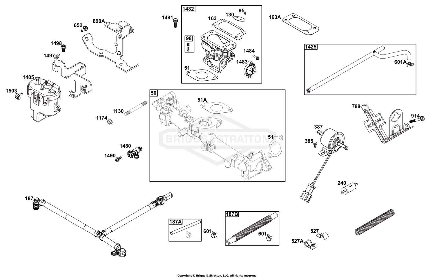 Throttle Body and Fuel Supply Group