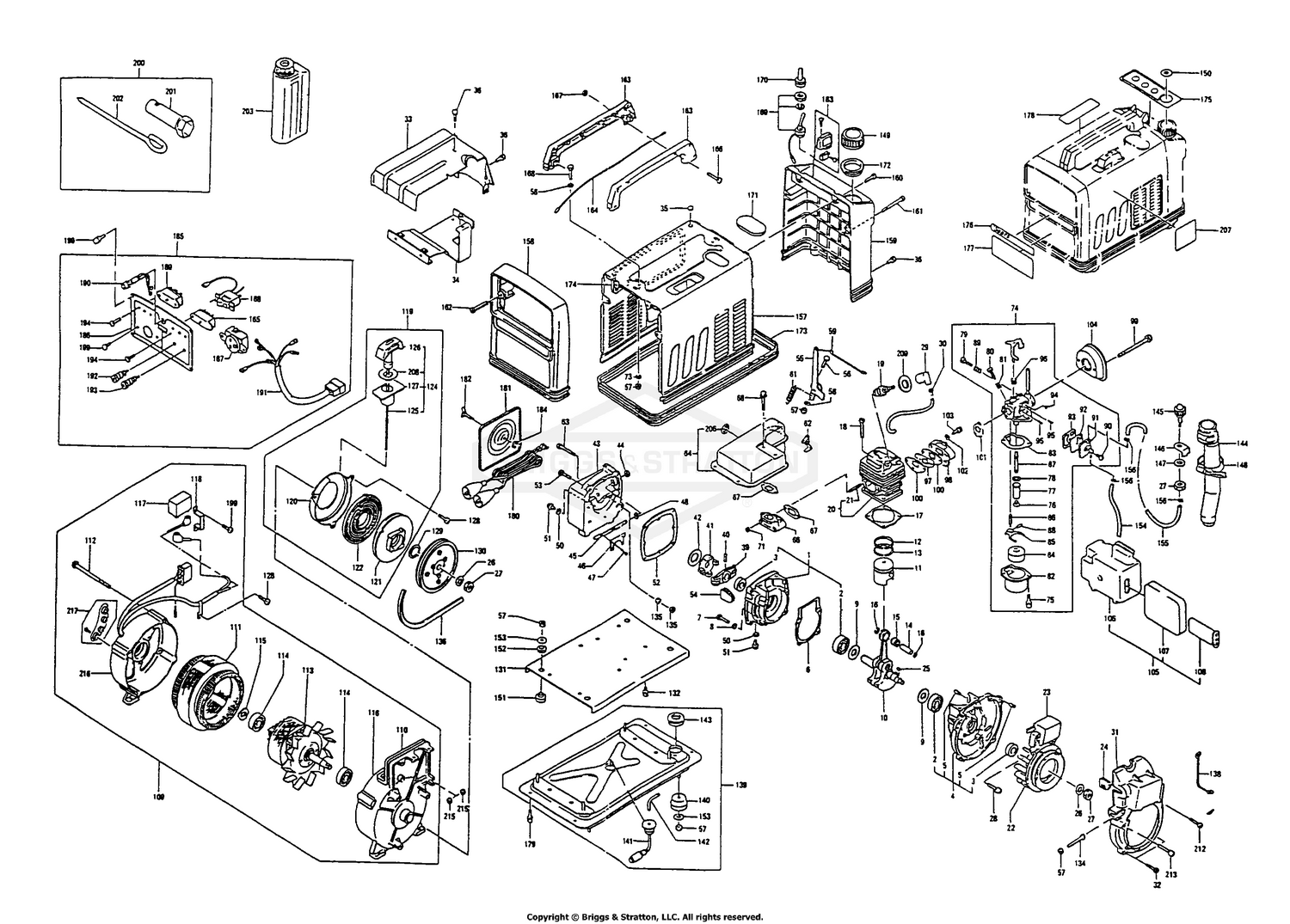 500 Watt / 120 Volt AC Generator Repair Parts