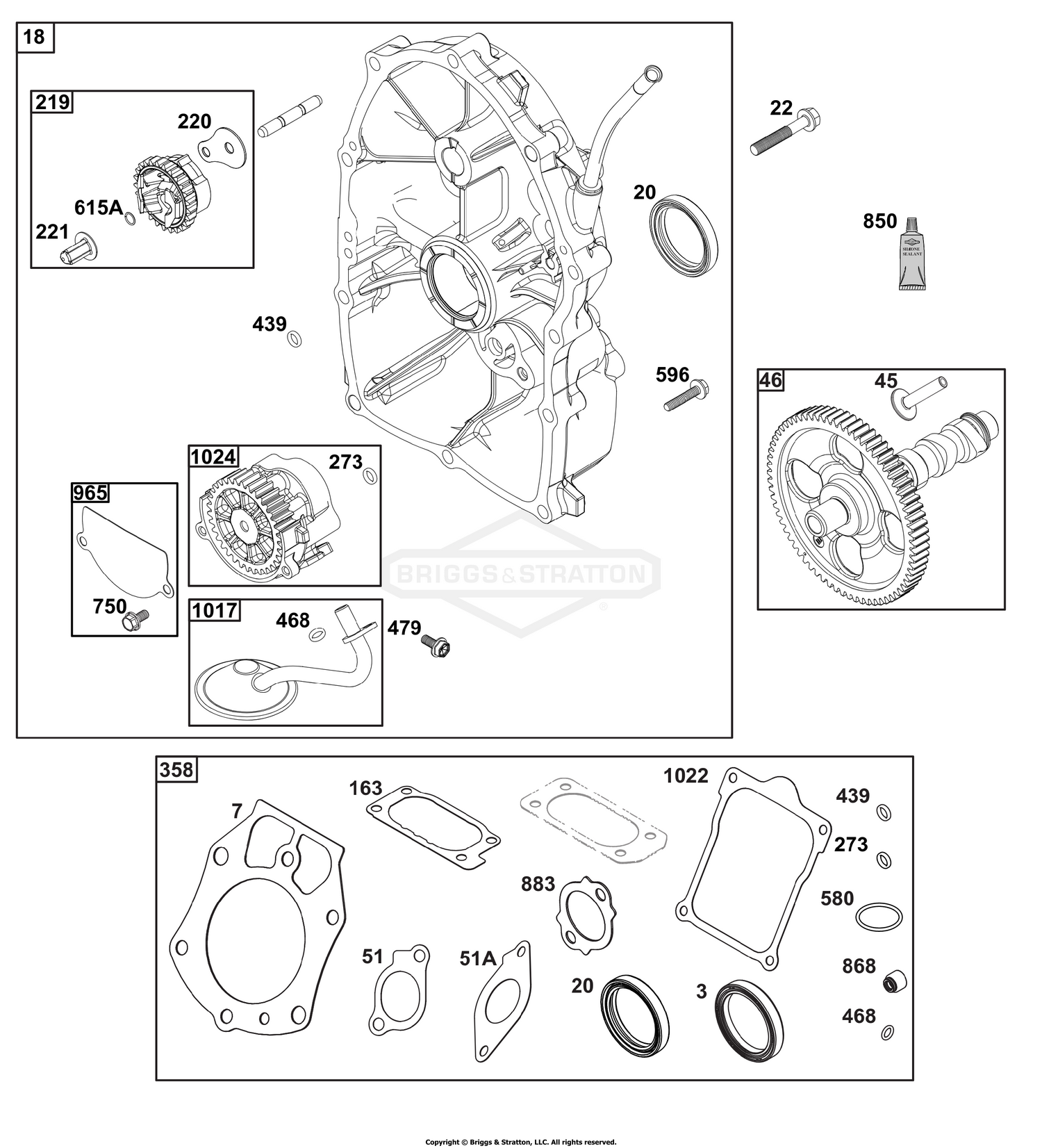 Crankcase Cover/Sump Group