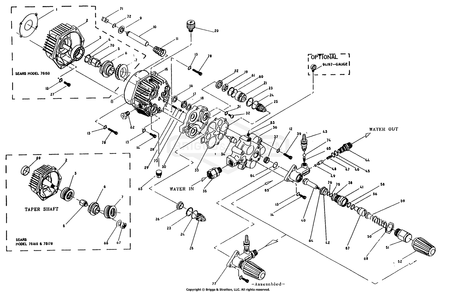 Repair Parts Drawing Number 97020