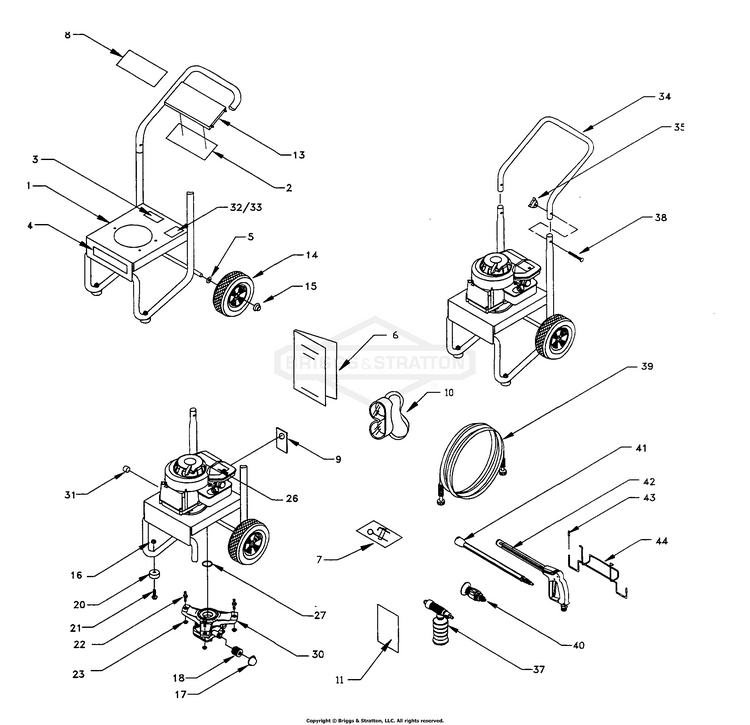 11710 Briggs and Stratton Pressure Washer 1,500 PSI PartsWarehouse