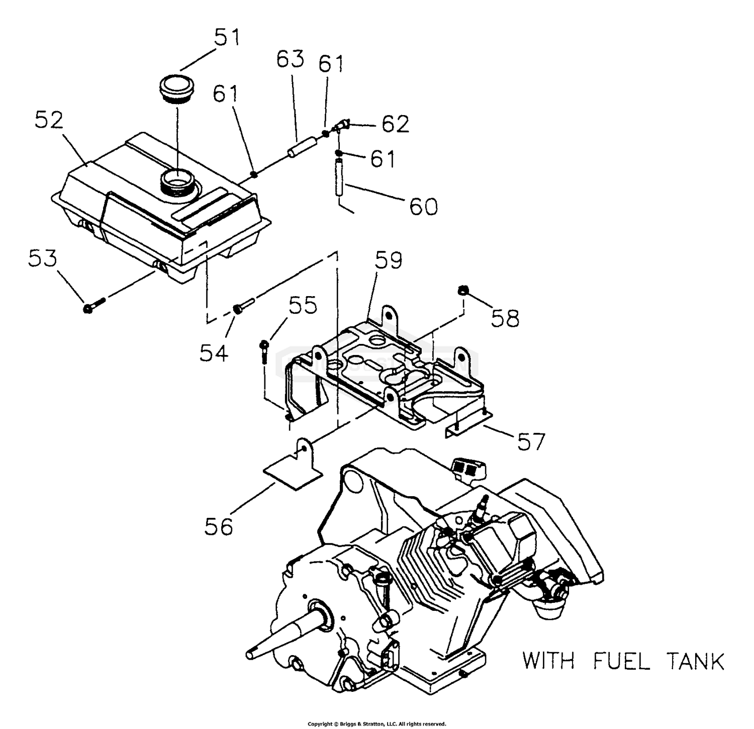Engine W/Fuel Tank