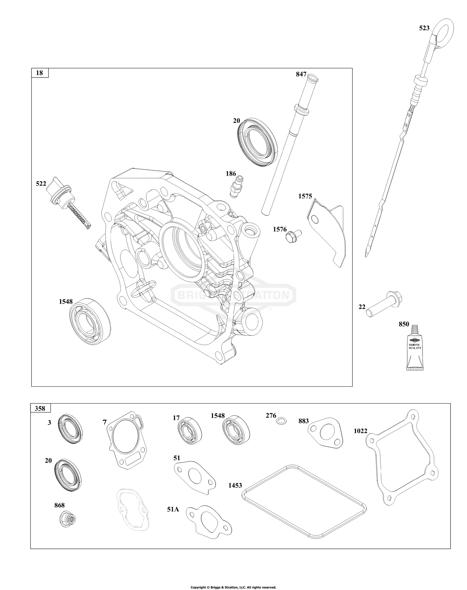Crankcase Cover/Sump and Lubrication Group
