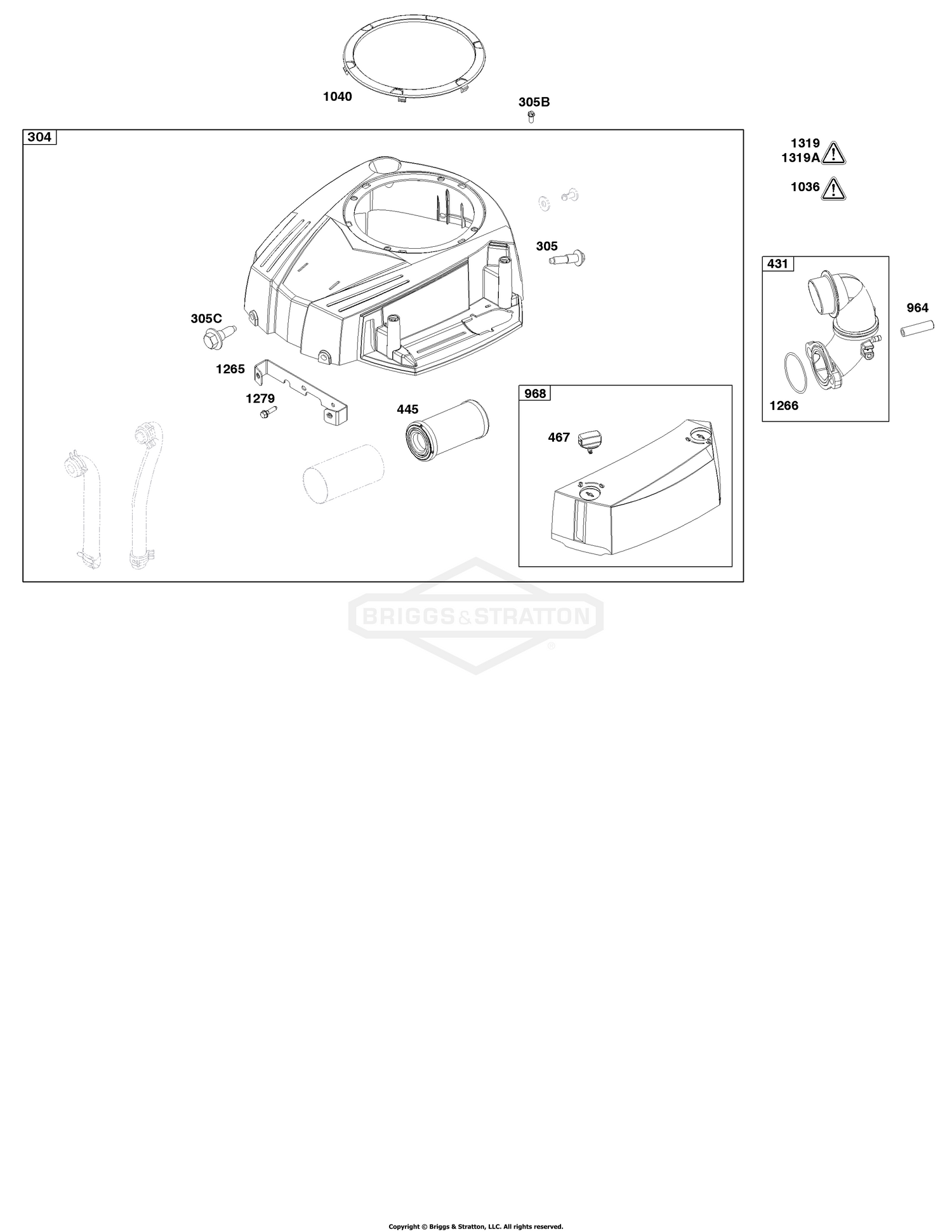 Blower Housing and Air Cleaner Group