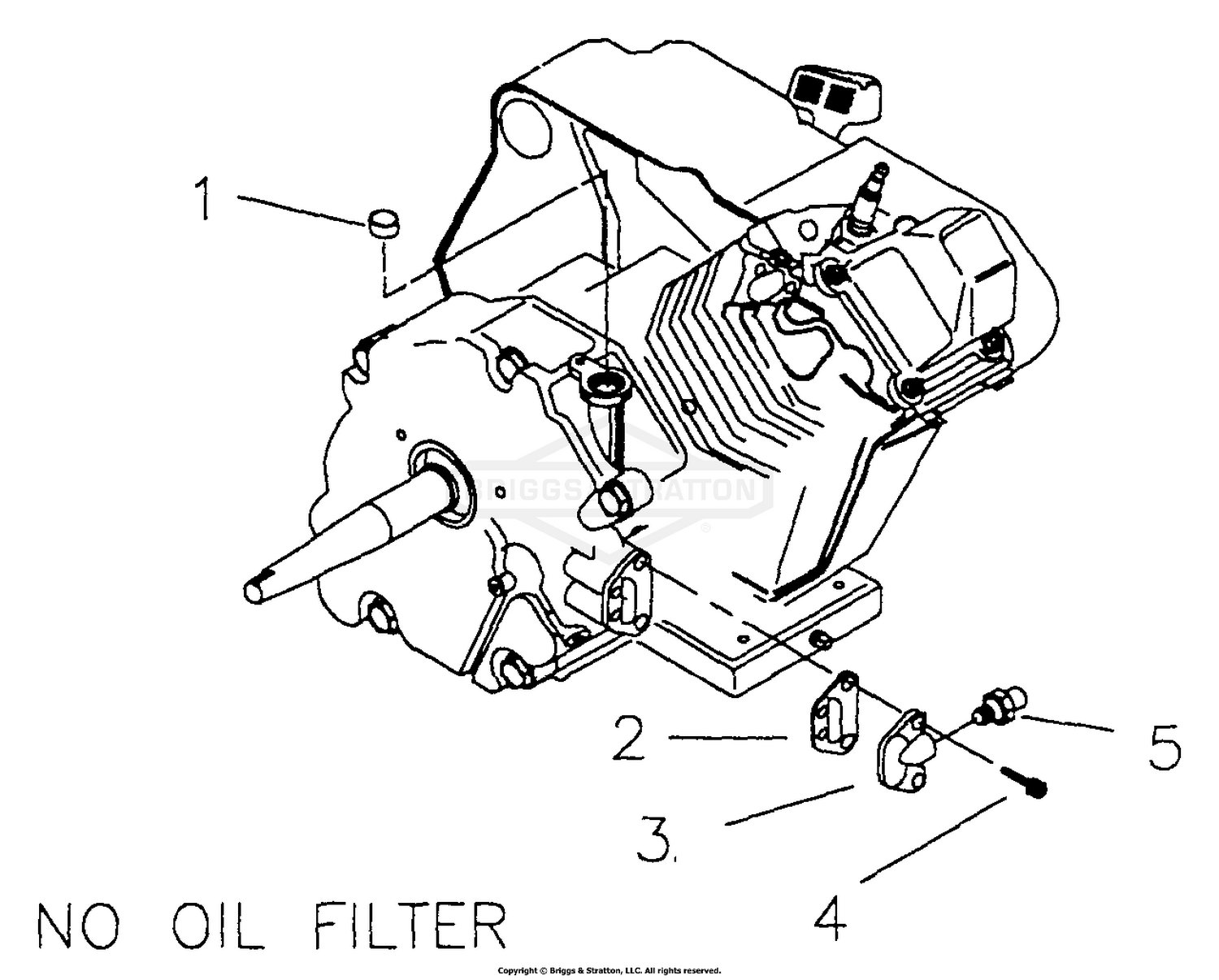 Engine w/No Oil Filter