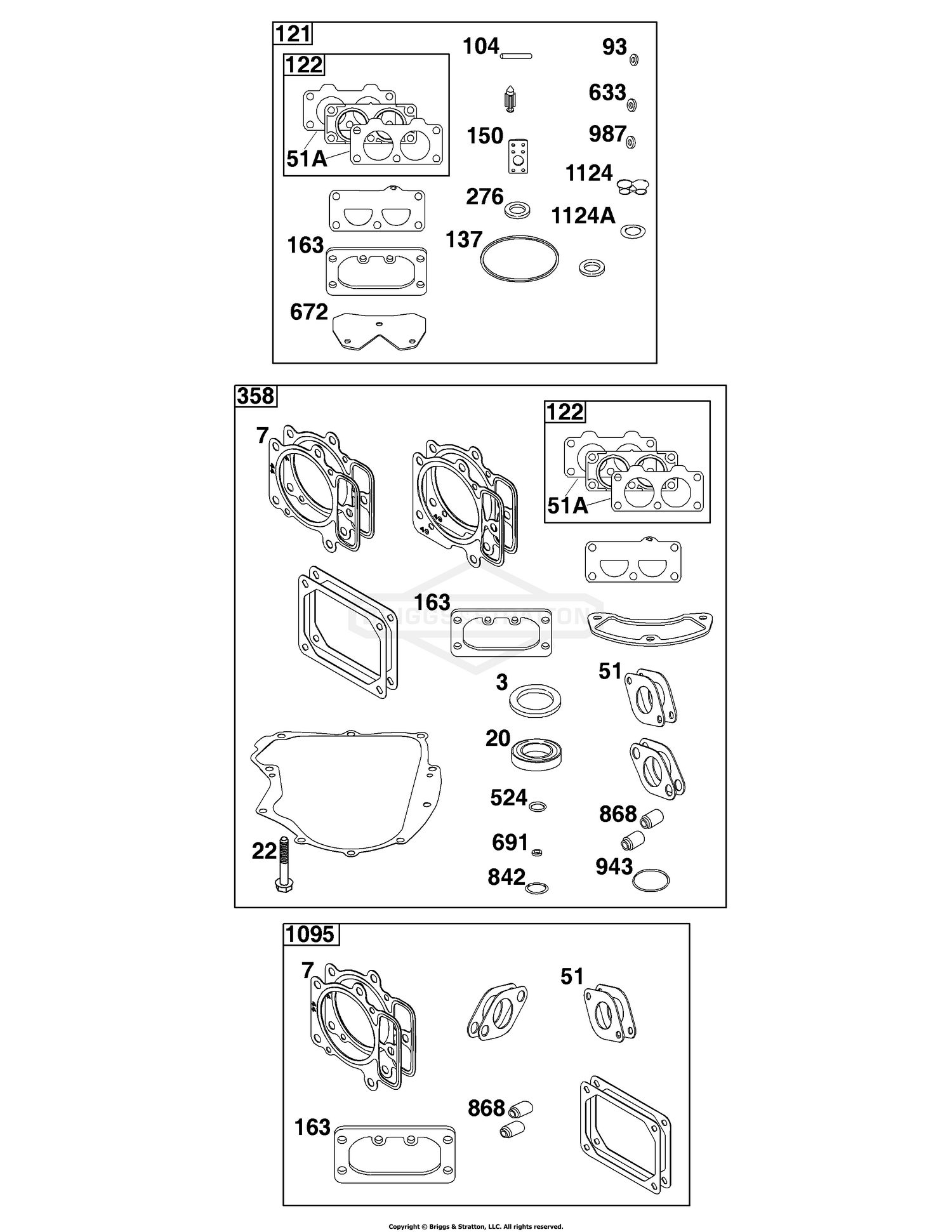 Engine/Valve Gasket Set, Carburetor Overhaul Kit