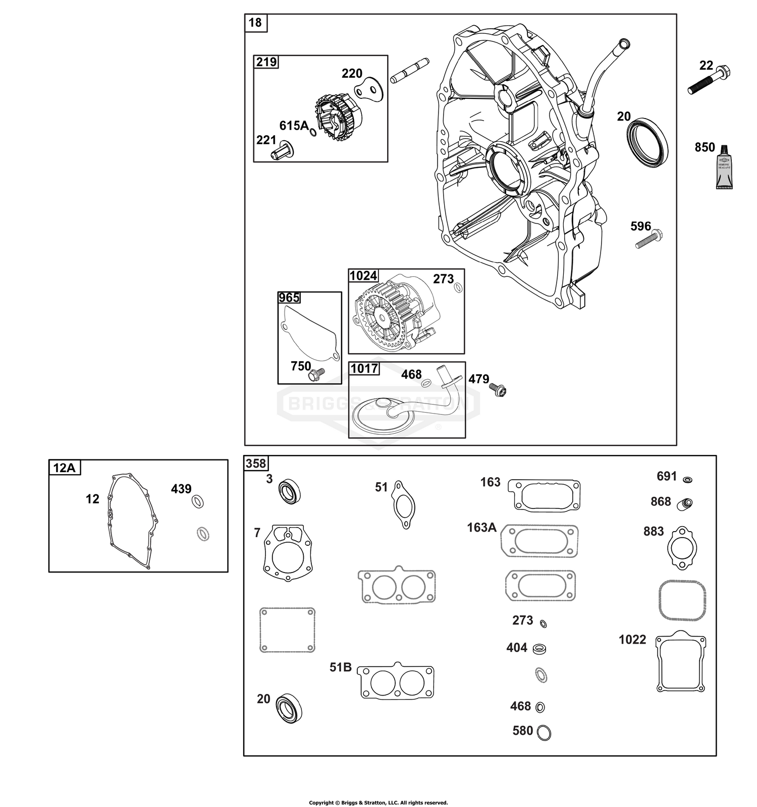 Crankcase Cover/Sump Group