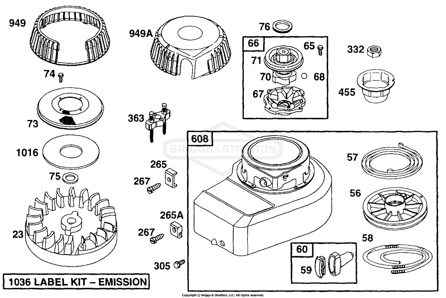 Rewind Starter & Flywheel