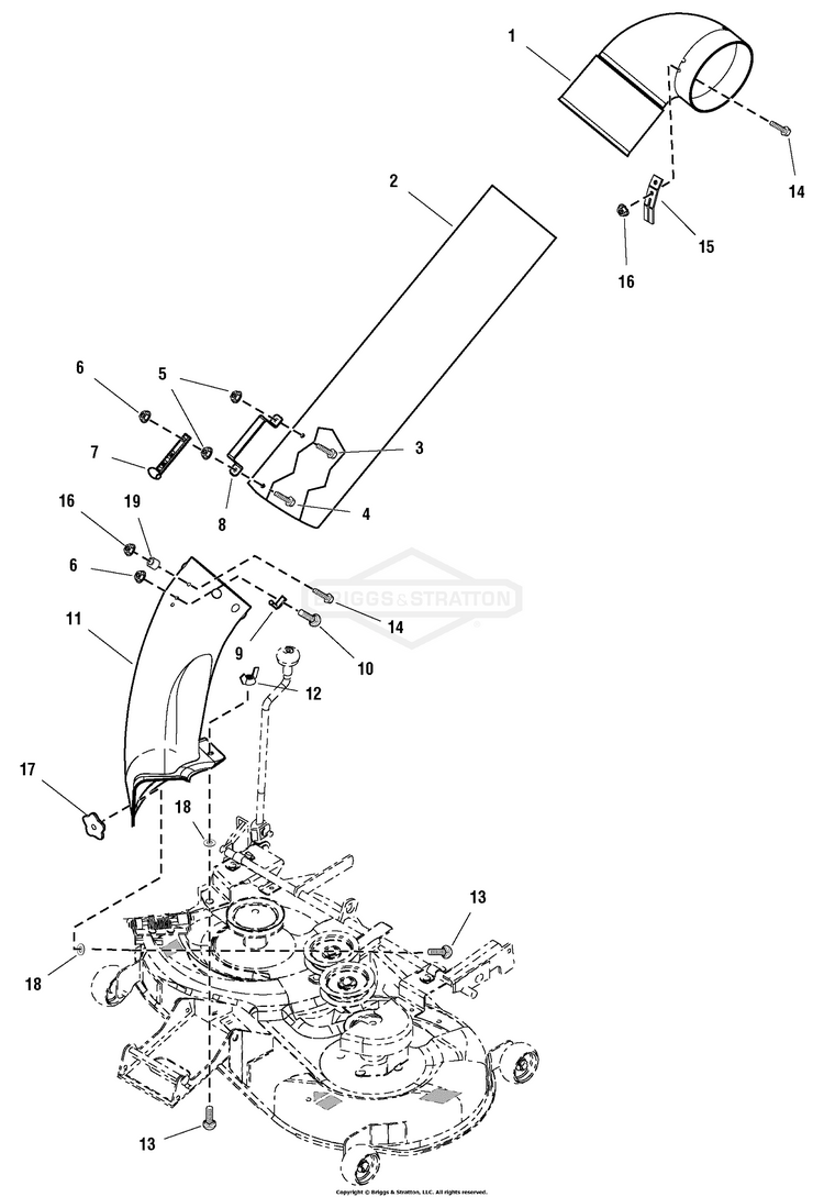 Briggs & Stratton 107.249060 Grass Catcher, 2Bin Bagger PartsWarehouse