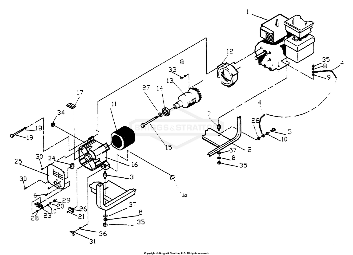 B&S Engine SV-2400 AC Generator - No. 91311