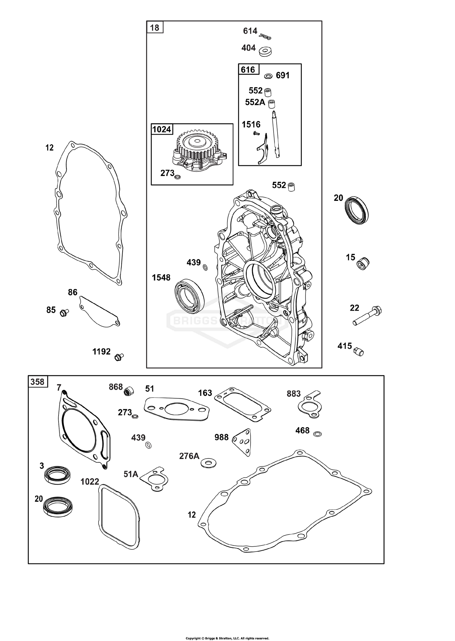 Crankcase Cover/Sump Group