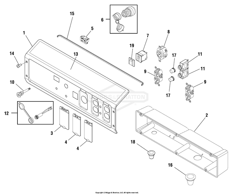 30 Amp Circuit Breaker 202033GS - Replacement For Briggs & Stratton Generators