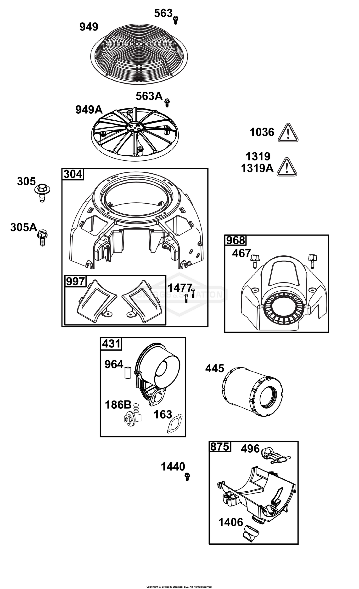 Blower Housing and Air Cleaner Group