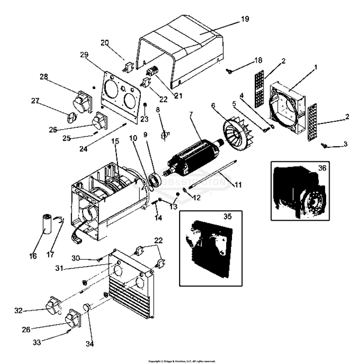 HPP17401 Briggs and Stratton Generator BSP7500LE PartsWarehouse