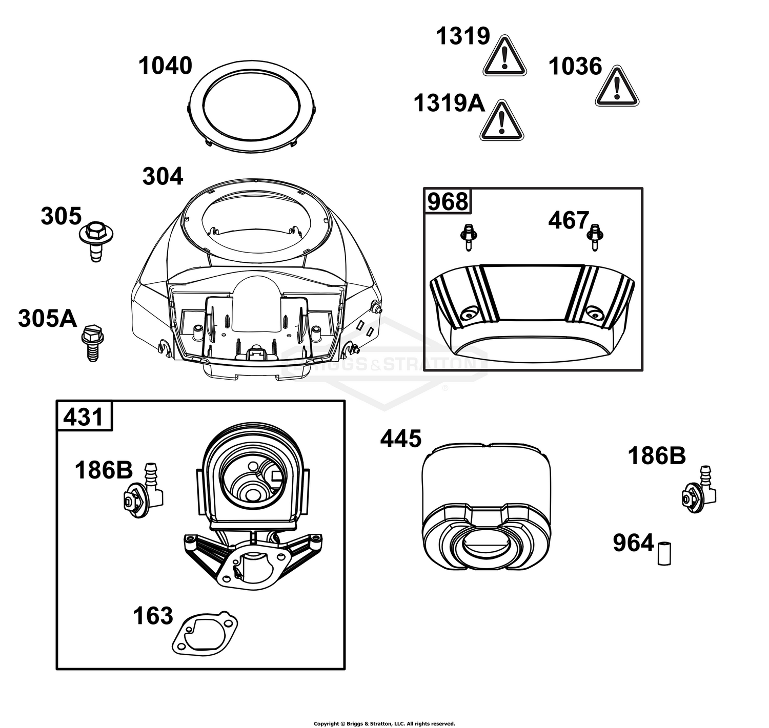 Blower Housing and Air Cleaner Group