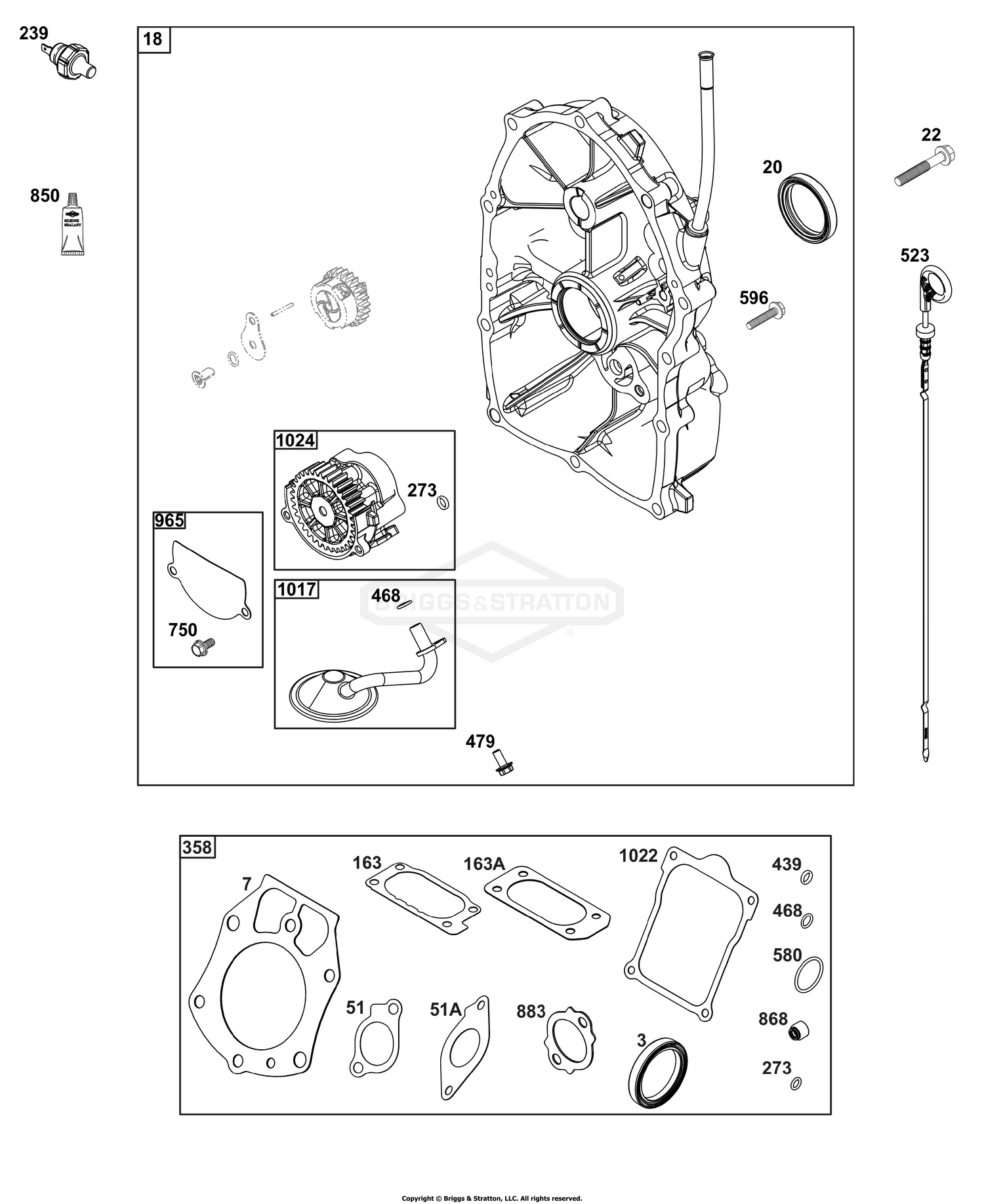 Crankcase Cover/Sump Group