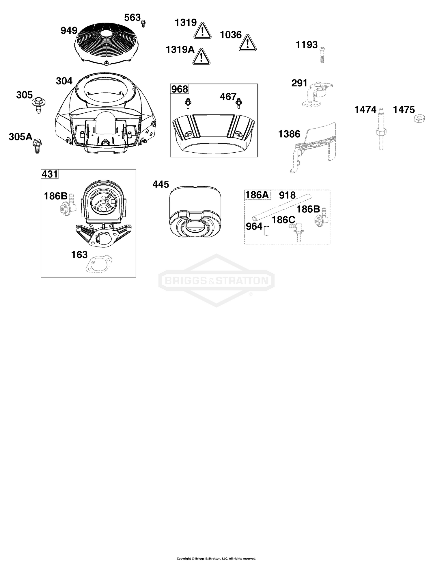 Blower Housing and Air Cleaner Group