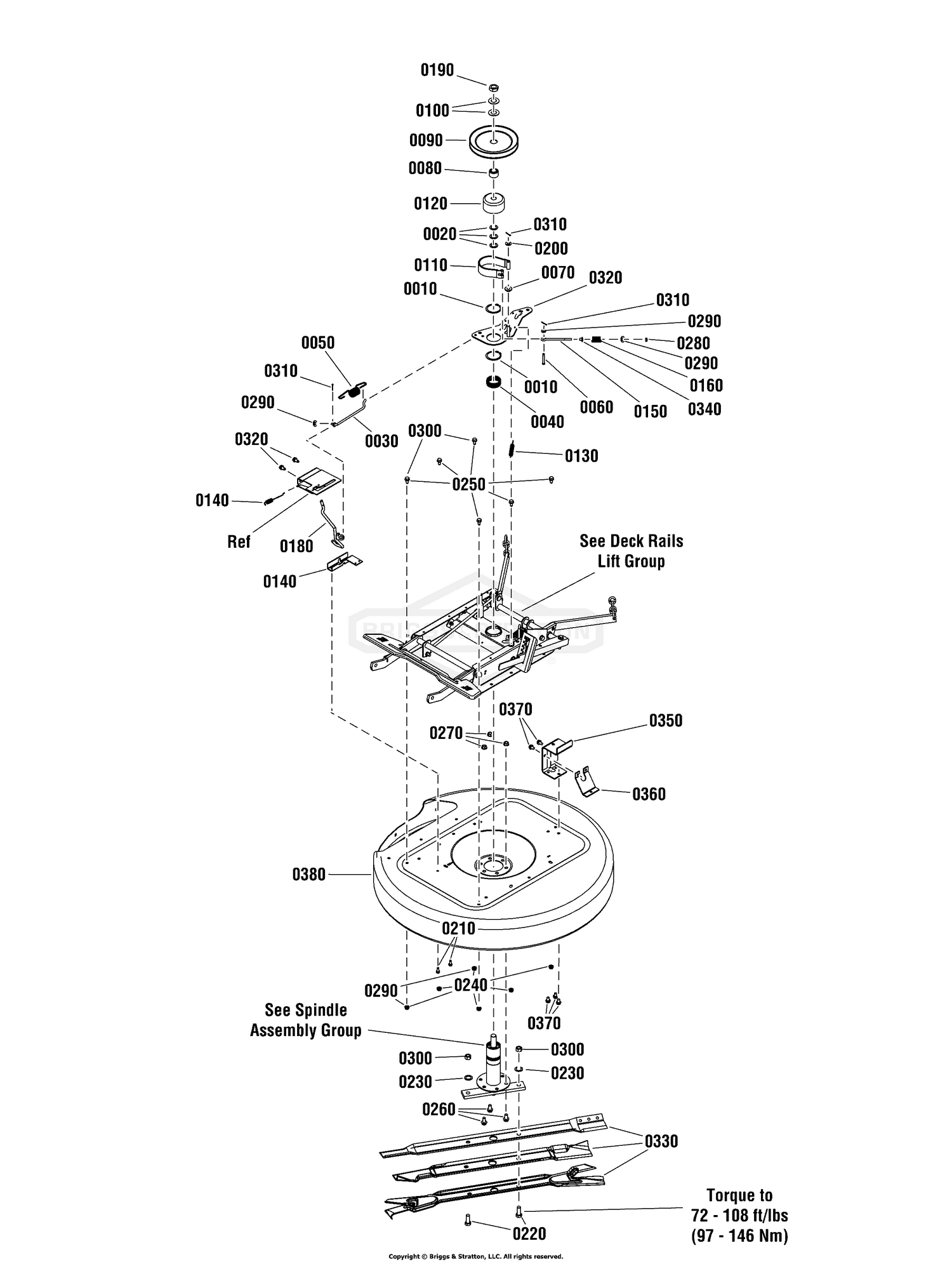 33" Mower Deck Clutch Assembly