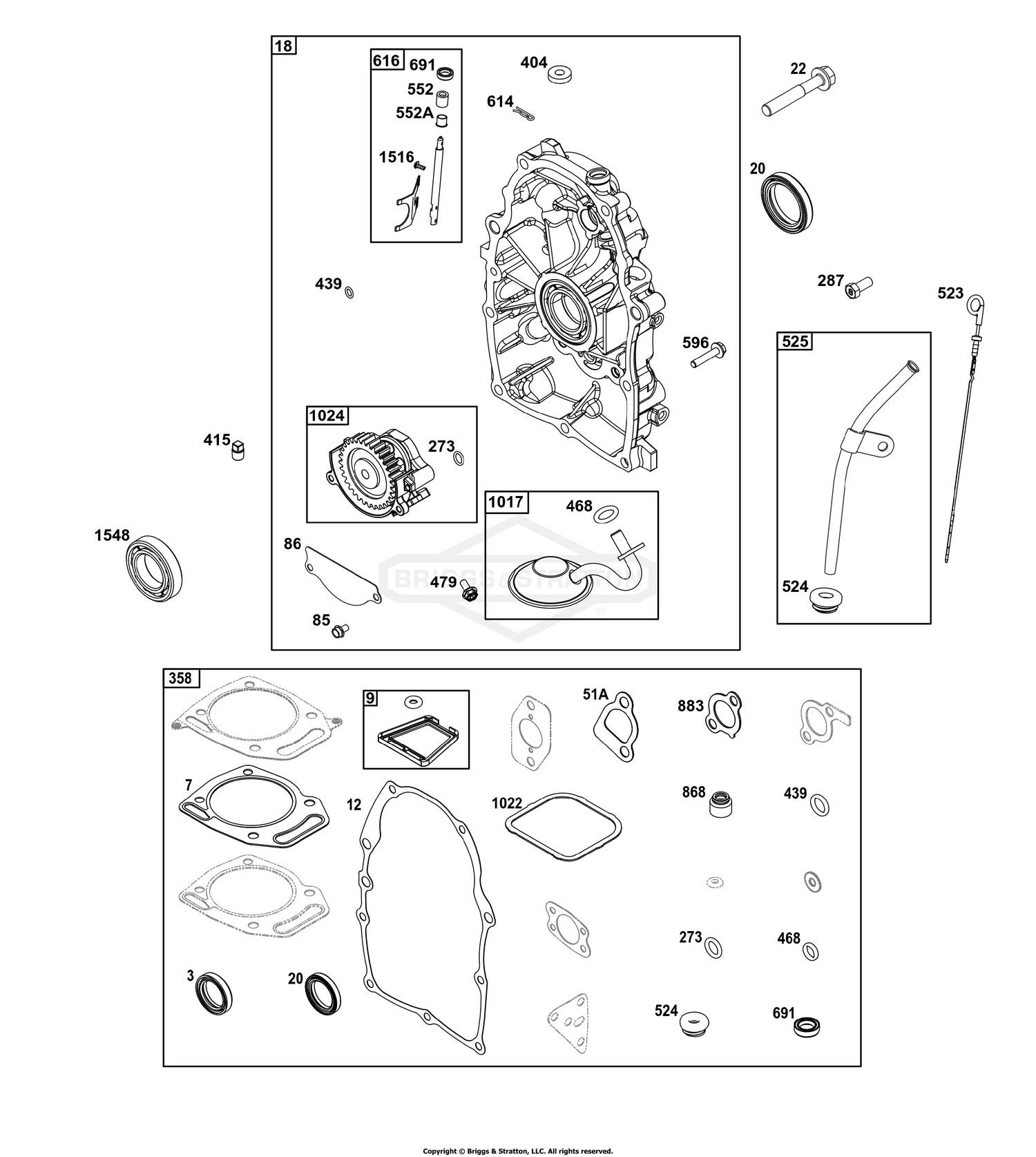 Crankcase Cover/Sump Group