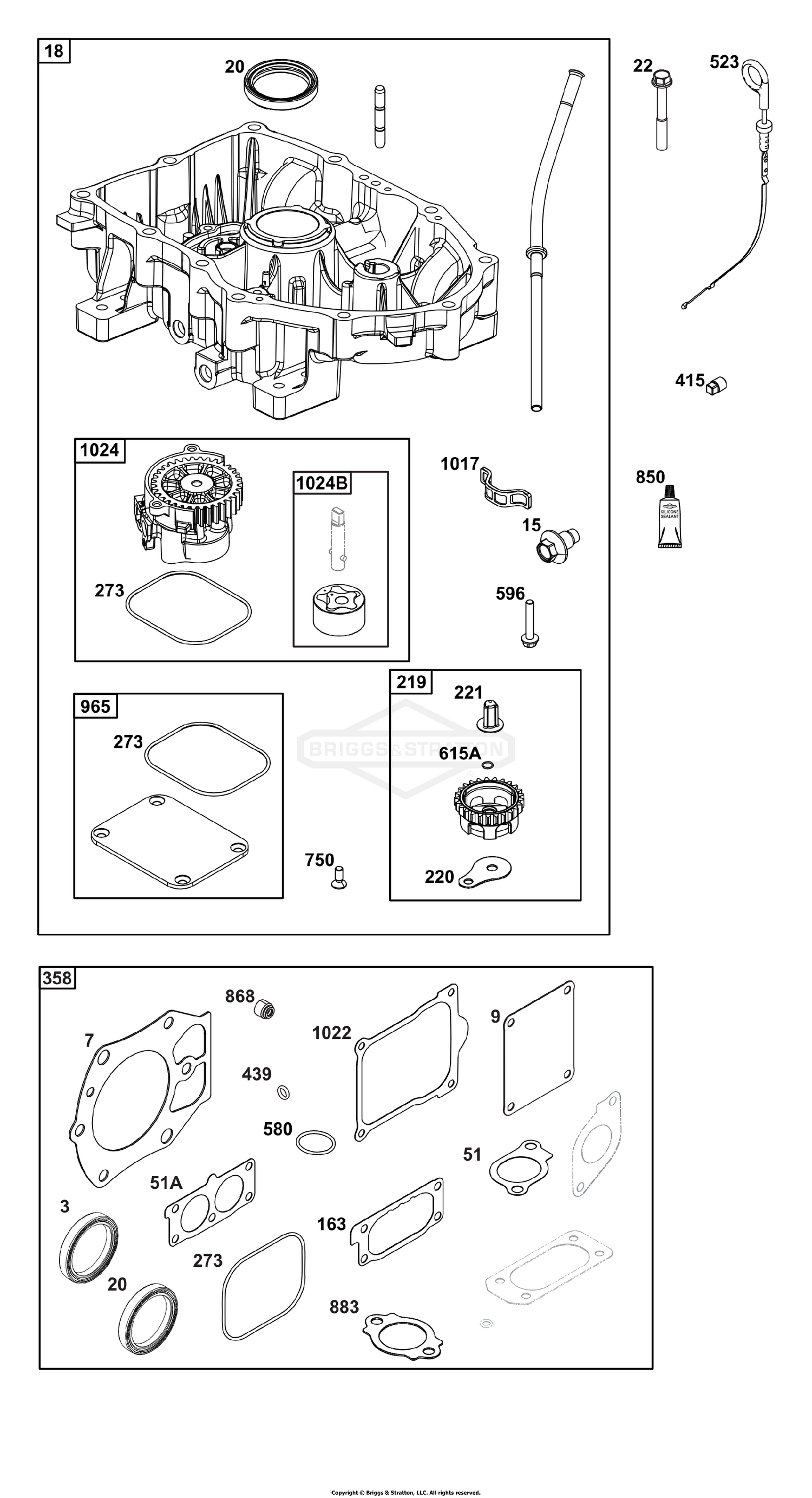 Crankcase Cover/Sump Group