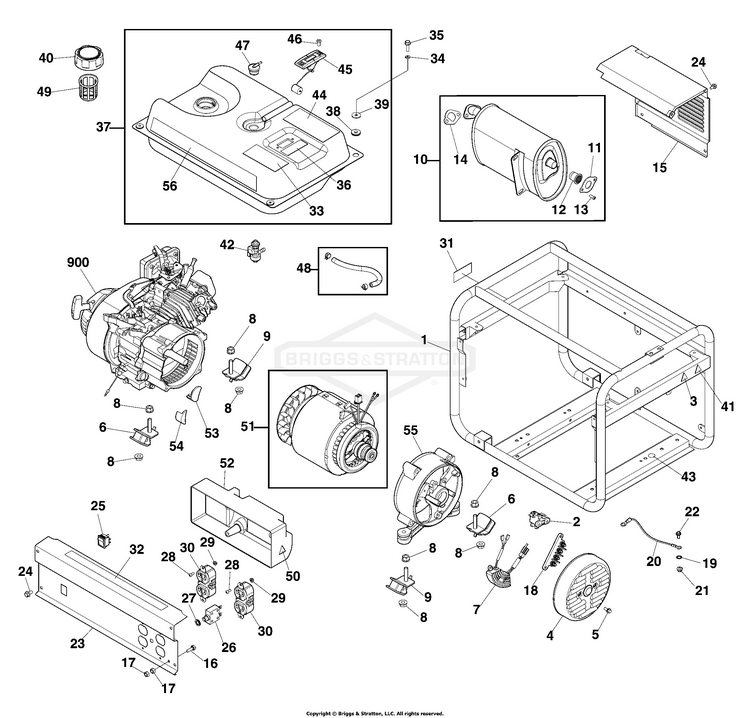 Briggs & Stratton 030647-01 - 2,500 Watt PowerBoss (LA) | Partswarehouse