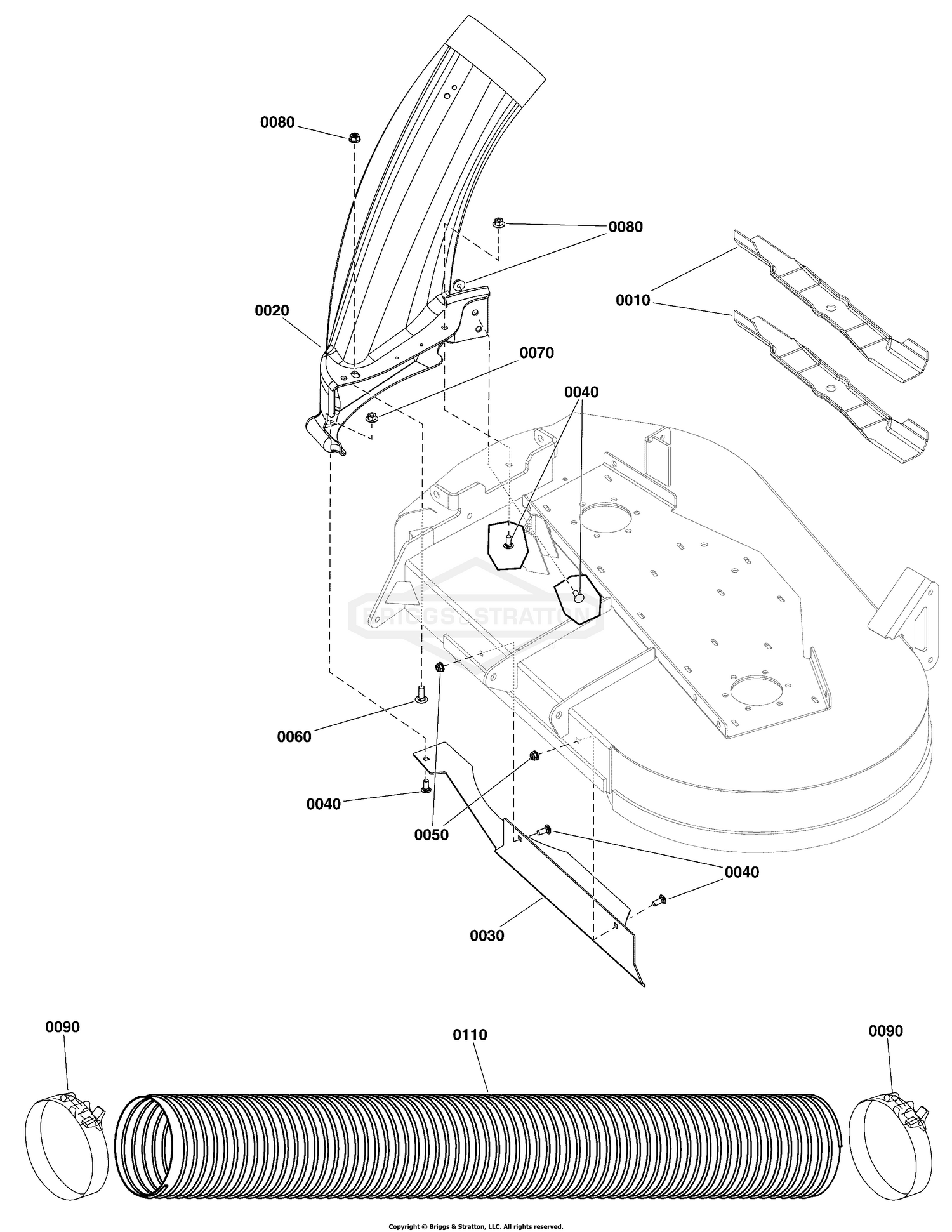 Boot, Blades, Baffle, and Hose Group