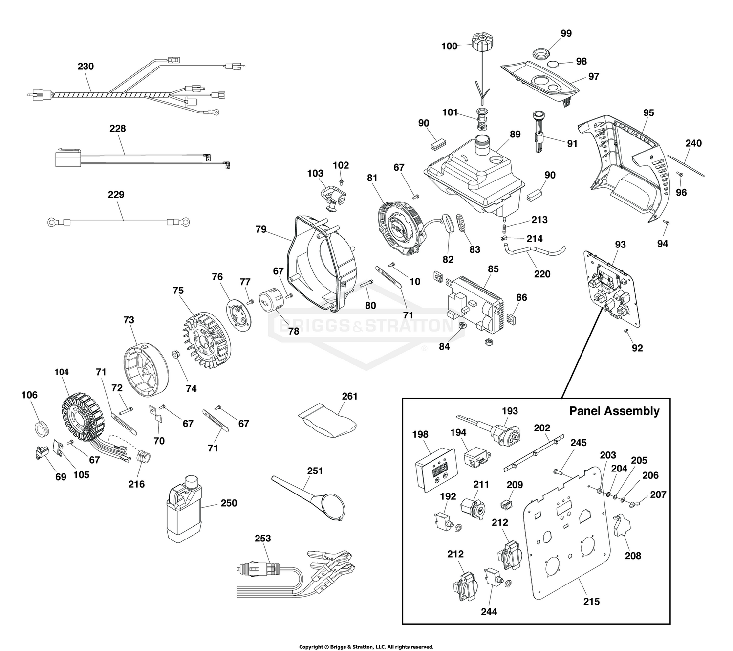 Alternator & Control Panel (80017393p1)