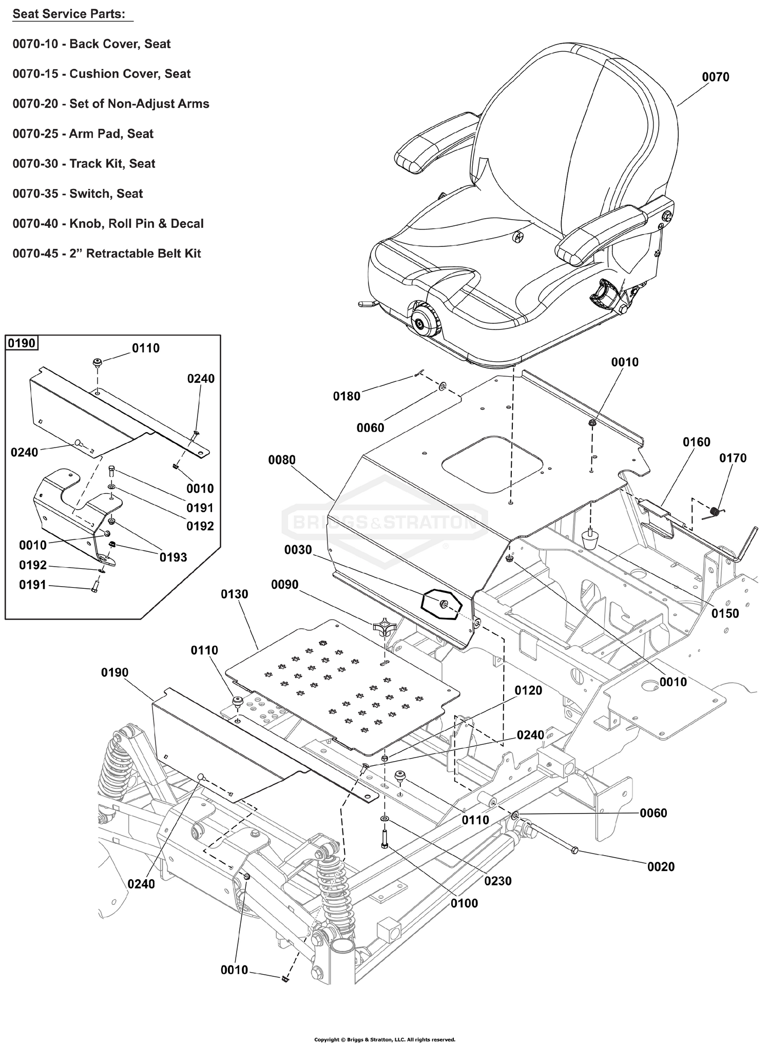 Seat Mount and Floor Group S/N: 4002411632 and Above