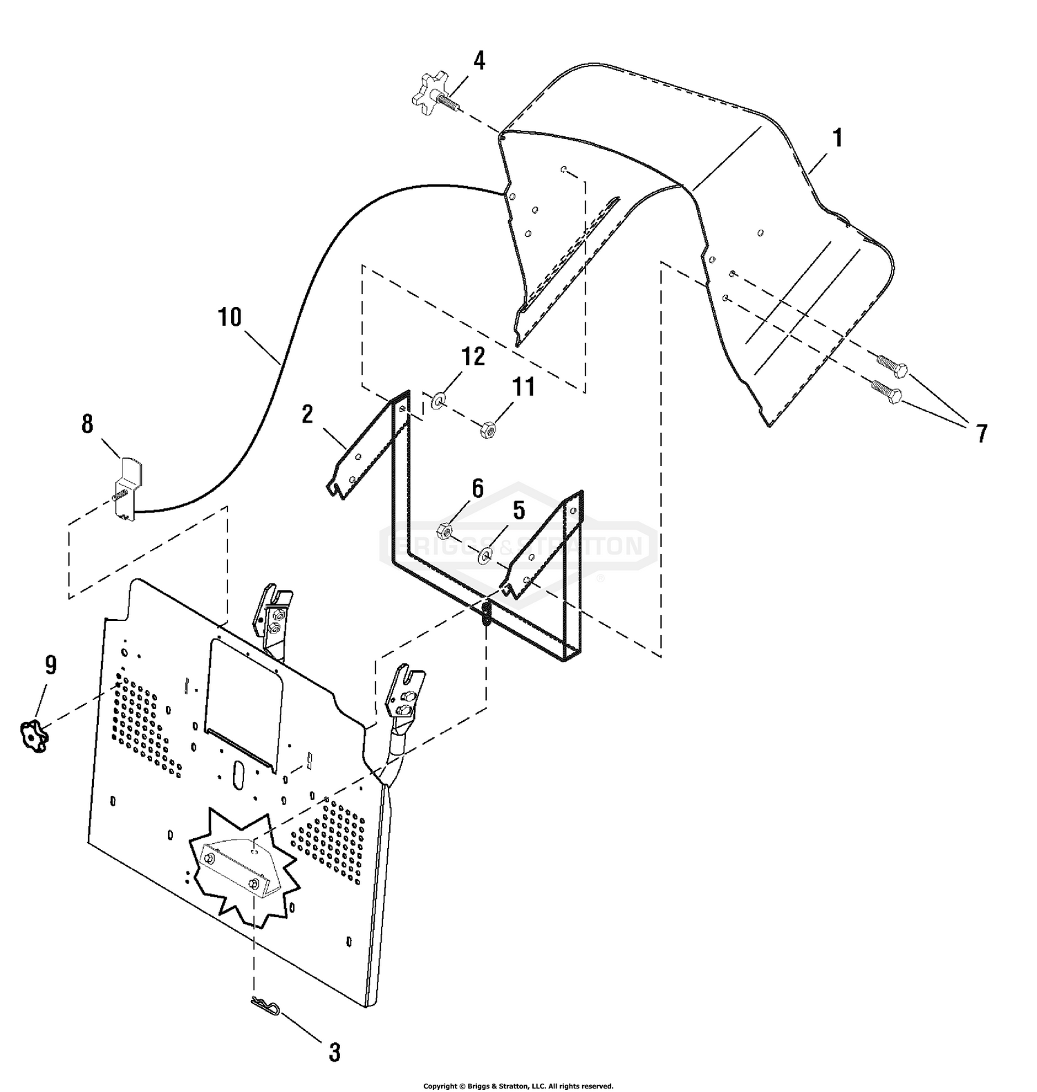 Rear Discharge Deflector Group