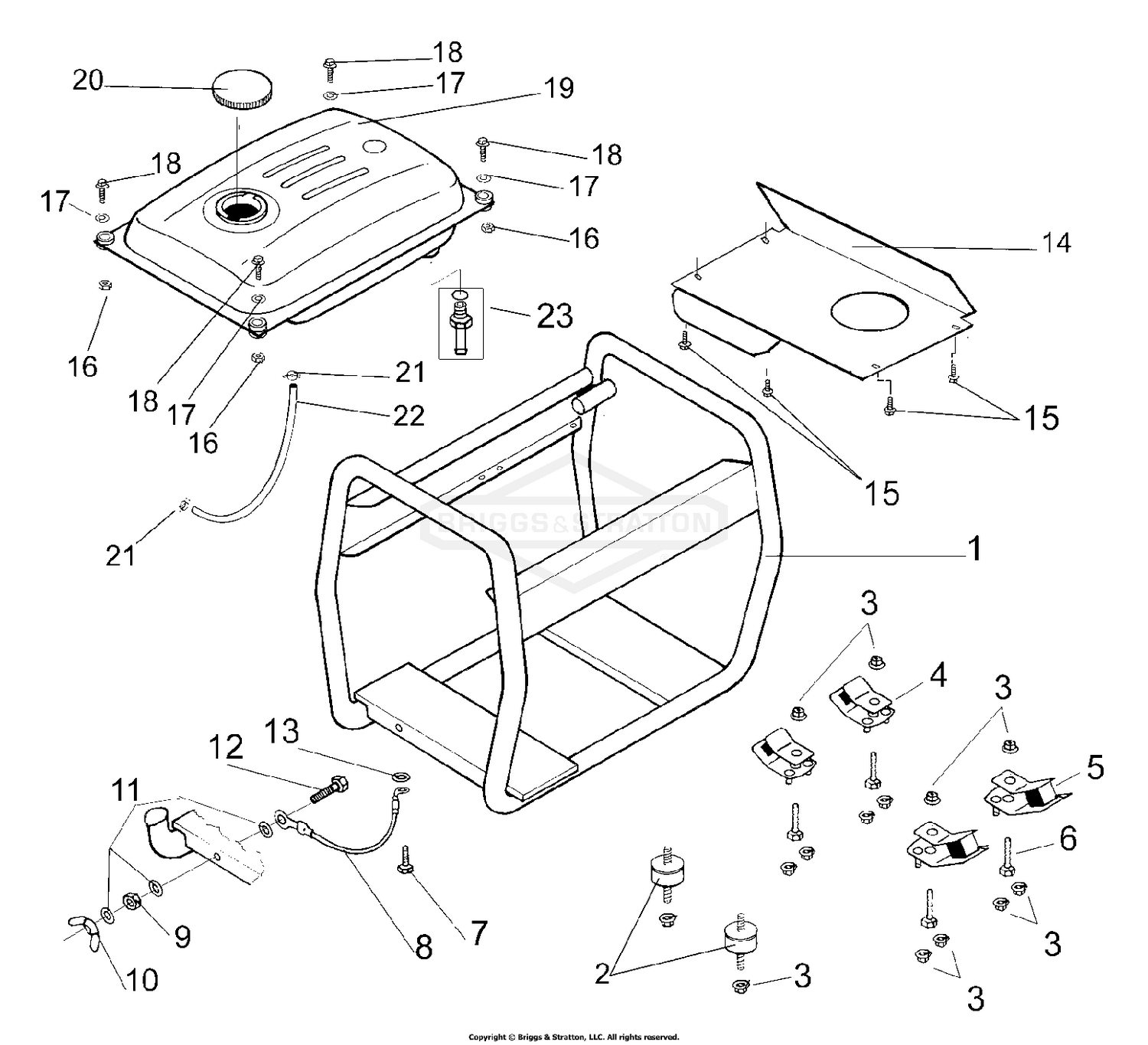 Frame, Fuel Tank And Fittings