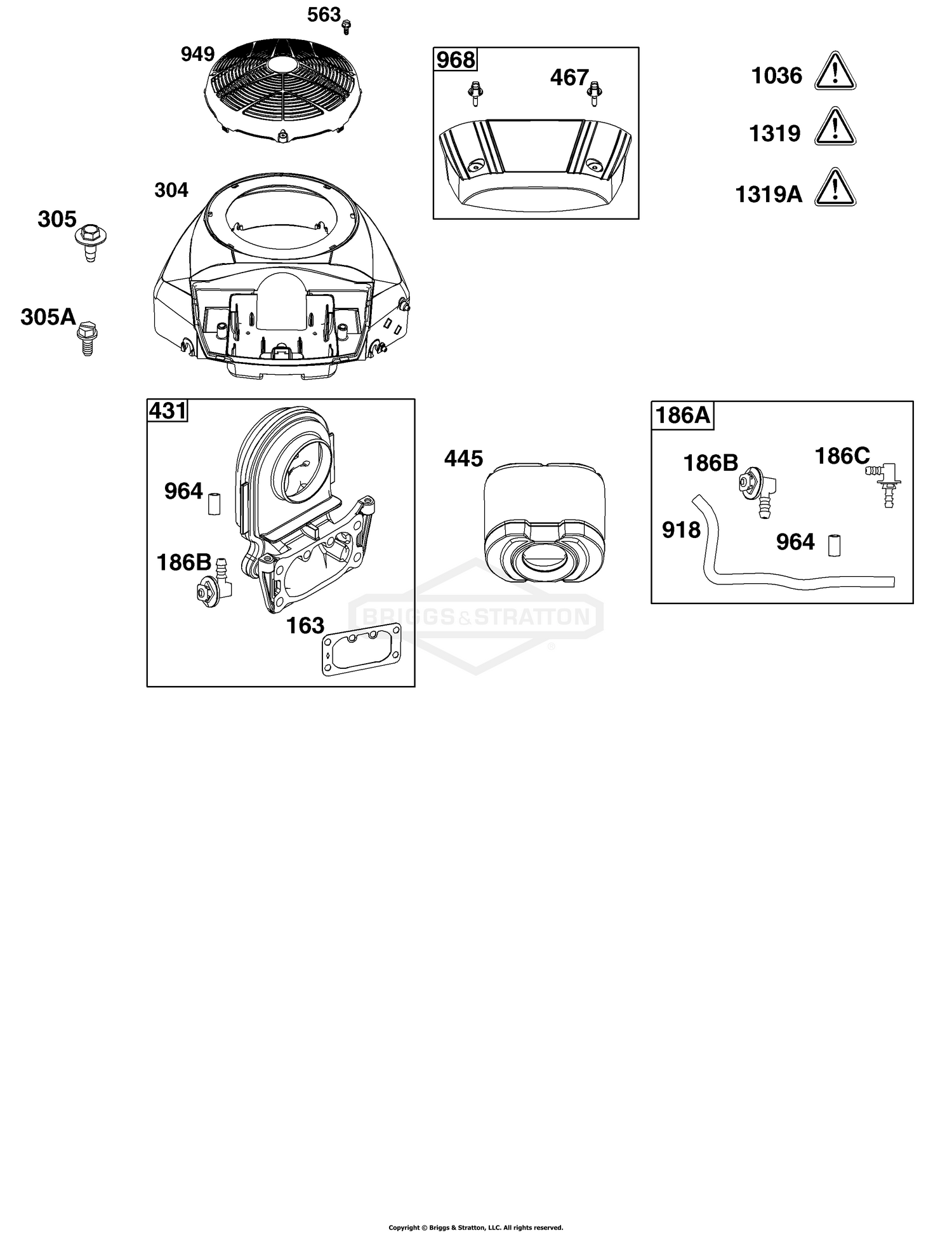 Blower Housing and Air Cleaner Group