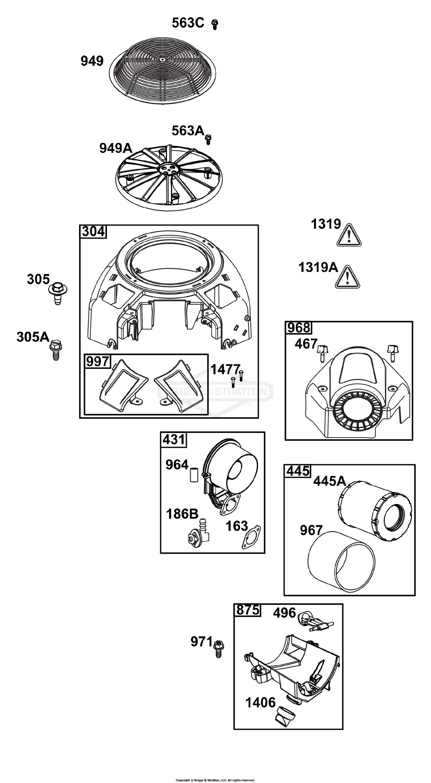 Blower Housing and Air Cleaner Group
