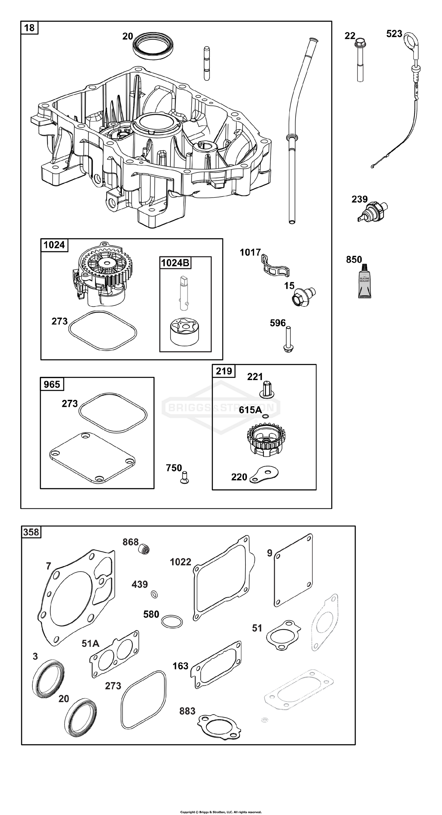 Crankcase Cover/Sump Group