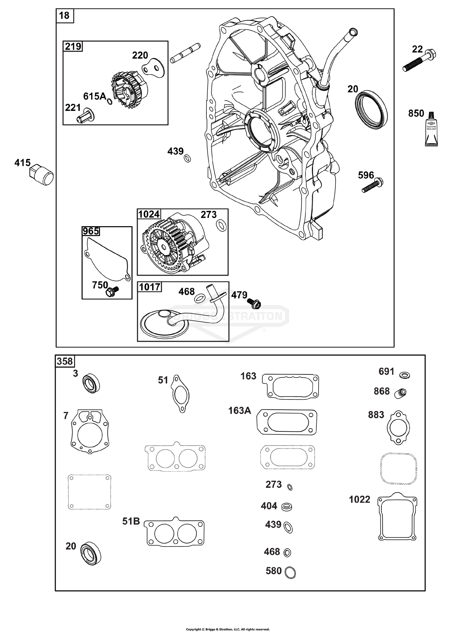 Crankcase Cover/Sump Group