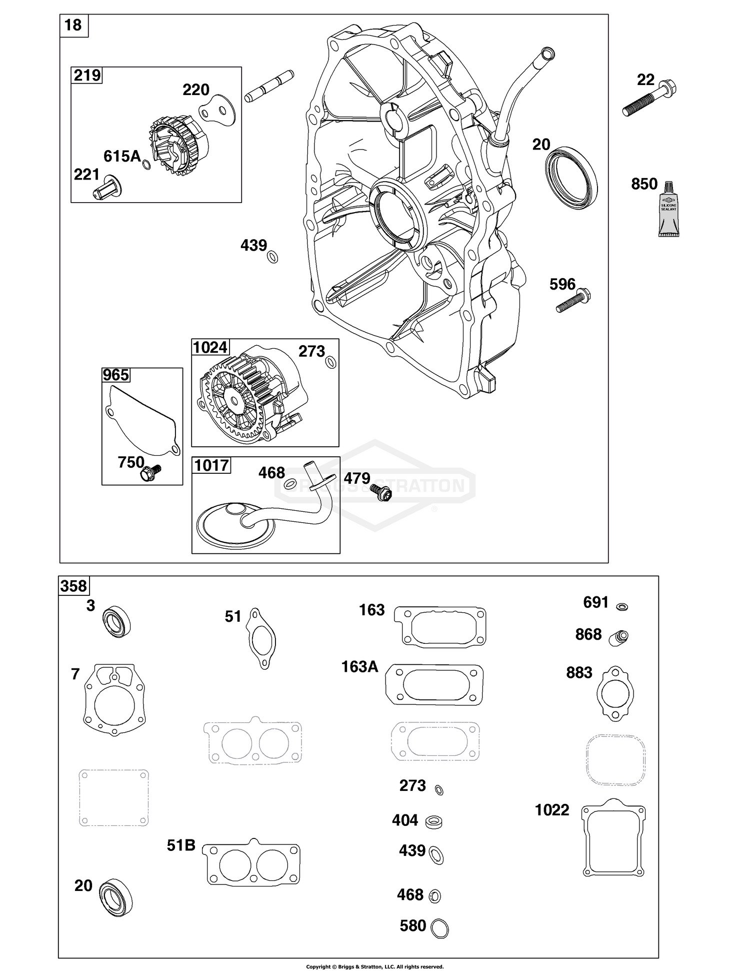 Crankcase Cover/Sump Group
