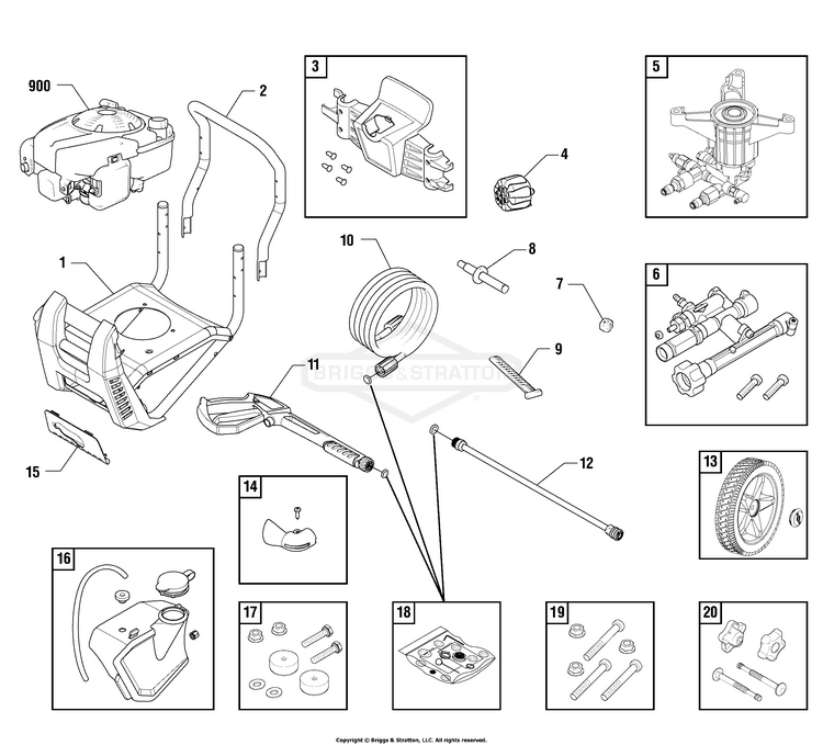 02056900 Briggs and Stratton Pressure Washer 3,000 PSI Power Flow Plus