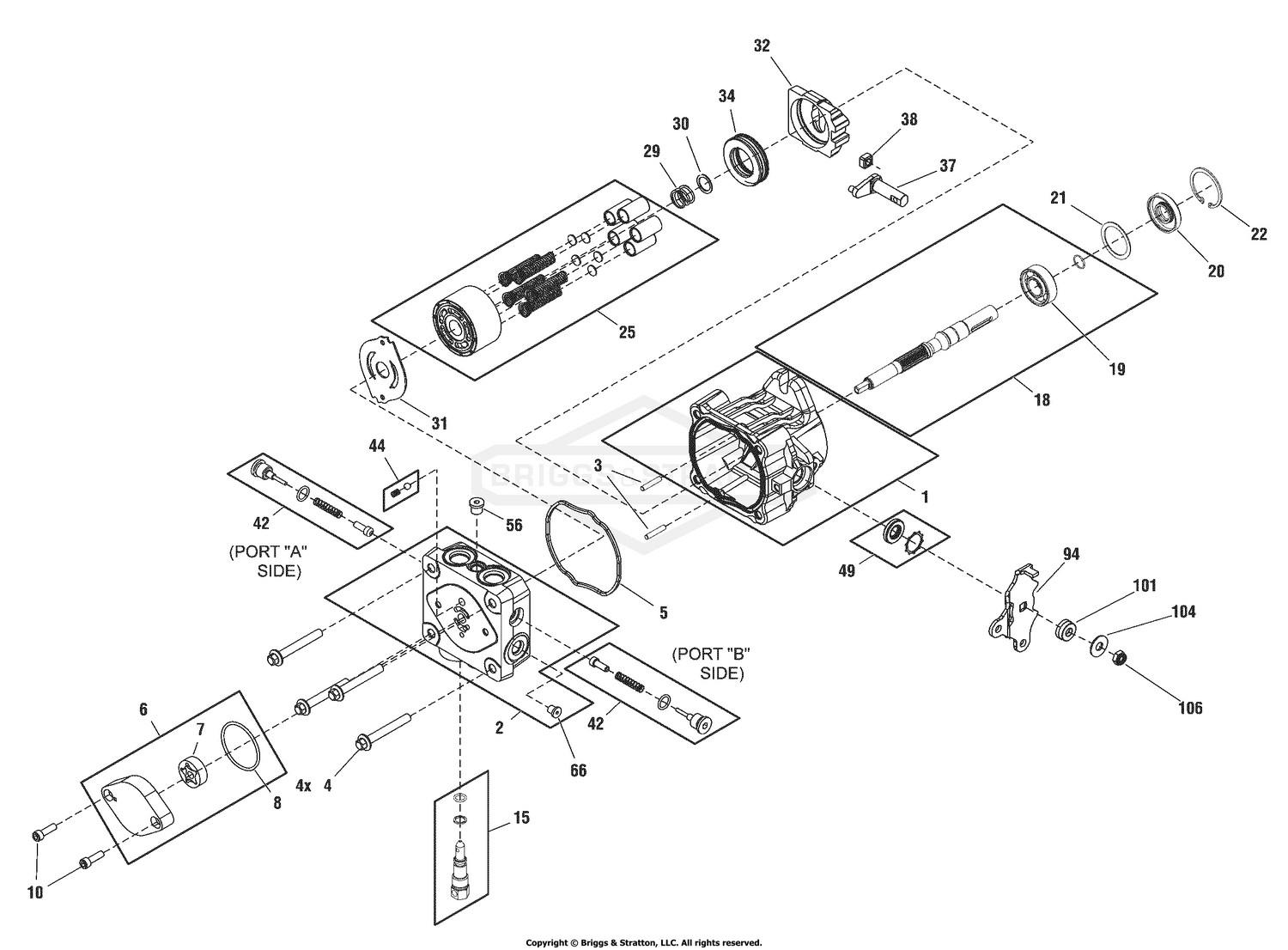 Hydraulic Pump SERVICE PARTS - BDP/PG Series